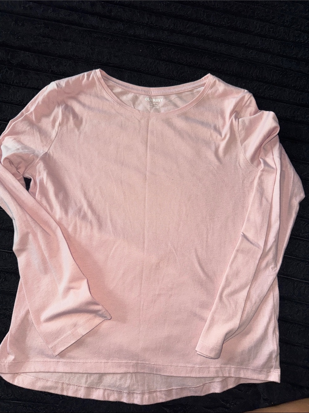 Old Navy Pale Pink Crewneck Long Sleeve Top